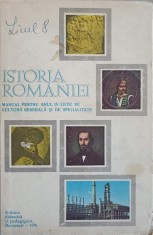 ISTORIA ROMANIEI. MANUAL PENTRU ANUL IV LICEE DE CULTURA GENERALA SI DE SPECIALITATE-STEFAN PASCU SI COLAB. foto