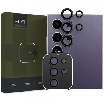 Folie de protectie Camera spate HOFI CamRing PRO+ pentru Samsung Galaxy S24 Ultra S928, Sticla Securizata, Neagra foto
