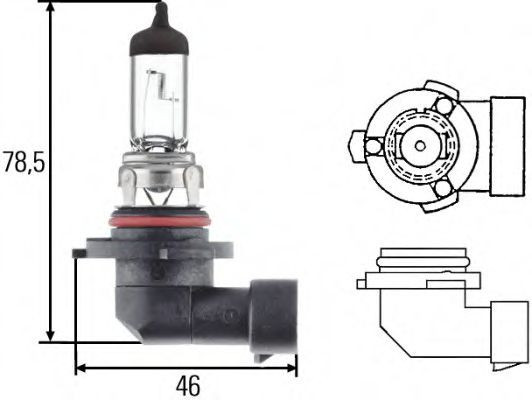 Bec, far faza lunga MAZDA 2 (DY) (2003 - 2016) HELLA 8GH 005 636-121