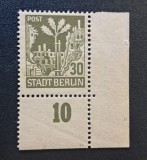 Germania / Berlin (1945, Ocupația Aliată) -30Pf "Stejar peste Ruine" cu Margine Dublă și Număr de Poziție "10" (MINT / Neștampilat) CLK1