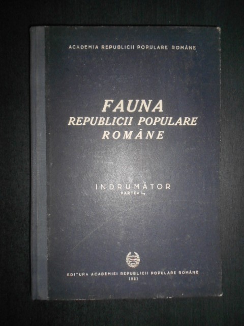 Fauna Republicii Populare Romane. Indrumator (1951, editie cartonata)