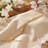 Cumpara ieftin Bratara Eleganza Suprema , Bratara dama reglabila placata cu aur 14K