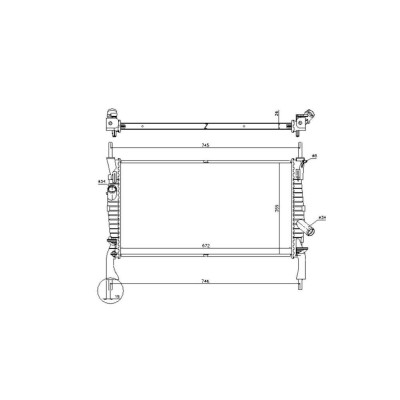 Radiator racire Ford Transit, 2006-05.2009, Motorizare 2, 2 Tdci 62/81/85/96/103kw; 2, 3 107kw; 2, 4 Tdci 74/85/103kw; 3, 2 Tdci 147kw Diesel, tip cl foto