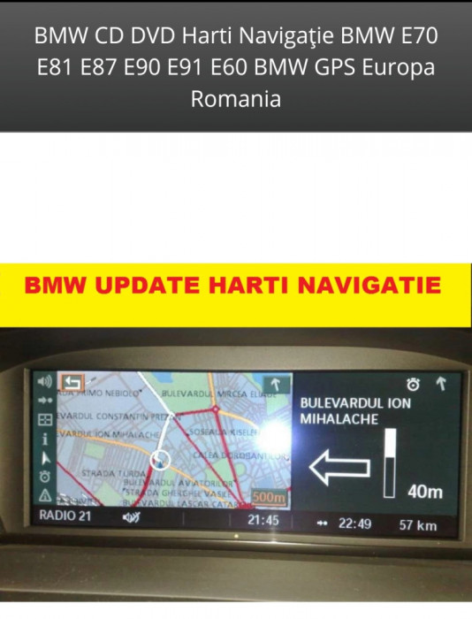 BMW CD DVD Harti Navigație BMW E70 E81 E90 E91BMW E60 BMW GPS Europa Romania