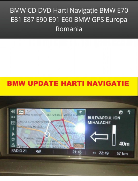 BMW CD DVD Navigatie BMW E90 BMW E60 BMW X5 BMW X6 Harti BMW GPS Romania Europa 2024