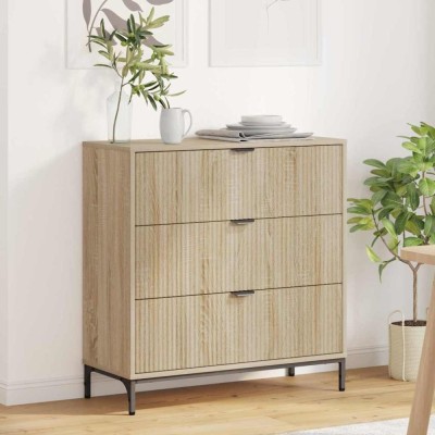 vidaXL Bufet cu sertar Stejar sonoma 79.5 x 33 x 82 cm Lemn compozit 883436 foto
