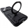 Husa tip capac spate TPU negru, inel si protectie camera, pentru Samsung Galaxy A15 4G, 5G