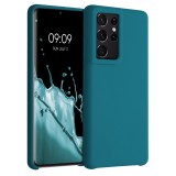 Husa pentru Samsung Galaxy S21 Ultra, Silicon, Verde, 54074.57, Carcasa, Kwmobile