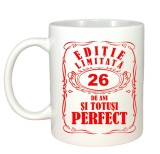 Cana alba personalizata, Editie Limitata 26 ani, INOVATIX&reg;. 330ml, Oem
