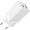 Incarcator Retea Baseus GaN5 Pro, 40W, 3A, 2 x USB-C, Alb CCGP180102