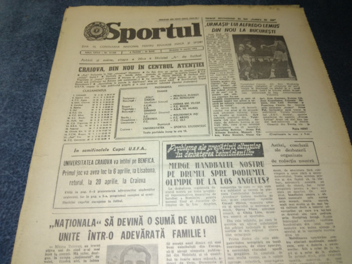 ZIARUL SPORTUL 19 MARTIE 1983