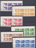 ROMANIA 1982 PORTO DUBLE COLT DE COALA SERIA IN BLOCURI DE 4 TIMBRE MNH, Nestampilat