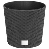 Cumpara ieftin Jardiniera cu interior detasabil, antracit 15 / 15,3 L PP ratan