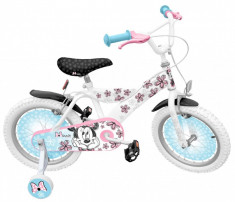 Bicicleta pentru fetite cu roti ajutatoare, 16&amp;#039;&amp;#039; 5-7 ani, Minnie Mouse Stamp foto