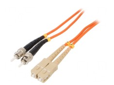 Patch Cord Fibra OM2 SC/UPC-ST/UPC 5m Portocaliu foto