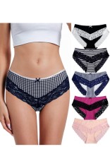 Chiloți femei din bumbac elastic, lenjerie intimă moale &ndash; multicolor S