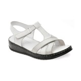 Sandale ROMAX albe, 10214, din piele naturala