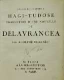 DELAVRANCEA, HAGI-TUDOSE, Paris, 1910