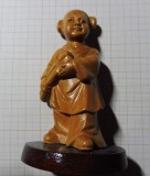 FIGURINA VINTAGE CHINA, SCULPTATA MANUAL DIN LEMN DE BUXUS