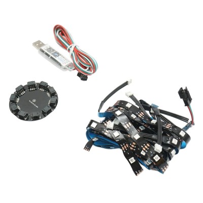 Banda LED model artificii 11x0.5+1x1m 5V, USB, bluetooth, control vocal, aplicatie RGB+IC Breckner Germany foto