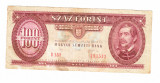 Bancnota Ungaria 100 forinti 15 ianuarie 1992, circulata, stare buna