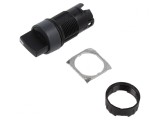 Comutator Rotativ 16mm 3 Pozitii Negru