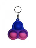 Cumpara ieftin Pop It Breloc Triunghi Multicolor, Jucarie Antistres Silicon, 8cm, TikTok, Fete/Baieti, ideallstore
