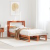 VidaXL Cadru pat fără saltea, maro ceruit, 75x190 cm, lemn masiv pin 3306512