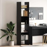 vidaXL Dulap pentru cărți Stejar negru 40 x 35 x 180 cm Lemn compozit
