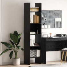 vidaXL Dulap pentru cărți Stejar negru 40 x 35 x 180 cm Lemn compozit