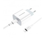 Cumpara ieftin Incarcator Priza Telefon iPhone PD3.0 USB Type C 20w Borofone + Cablu Date Type C la Lightning ba38a plus