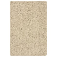 vidaXL Covor pufos, crem, 140x200 cm, antiderapant