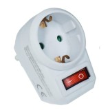 Cumpara ieftin Adaptor priza cu intrerupator Perel EB1SWN-G, 3500 W, 16 A