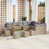 Cumpara ieftin Set de canapele pentru grădină cu pernă 12 pcs Bej, Gri deschis