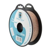 Cablu pentru difuzor, CCA, 1mm&sup2;, transparent, 25m, Cabletech, L101966