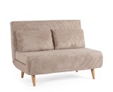Fotoliu extensibil textil bej Walker 120x83x88h, 120x190x30 cm