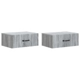 vidaXL Dulap de noapte suspendat 2 pcs Sonoma gri 49 x 34,5 x 20 cm 898628