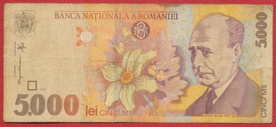 Bancnota 5000 LEI 1998 Lucian Blaga foto