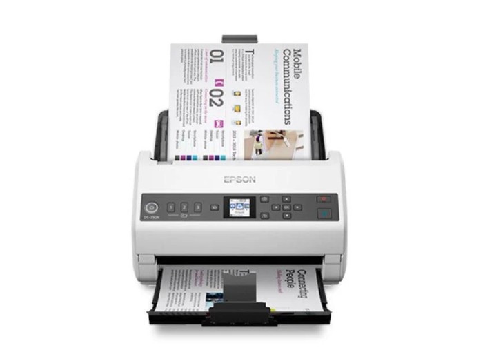 Scanner Epson DS-730N, dimensiune A4, tip sheetfed, viteza scanare: 40