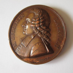 Rară! Medalie bronz Franța 1824:N.Lacaille,astronom și matematician francez
