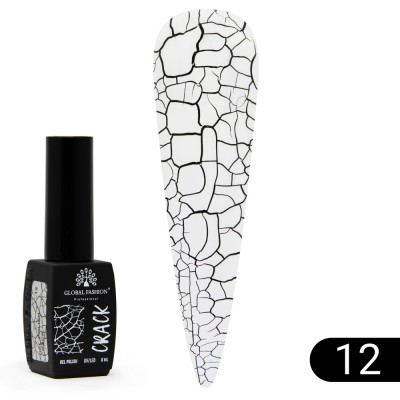 Oja semipermanenta CRACK, Global Fashion 8ml, 12 foto