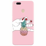 Husa silicon pentru Xiaomi Mi A1, Rainbow Pinepple