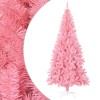 Pom de Crăciun artificial cu suport, roz, 210 cm, PVC