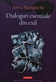 Dialoguri esentiale din exil Anca Stangaciu Editura Polirom 2025 Carte Brosata 438 pagini Literatura Critica Memorii Autori Romani