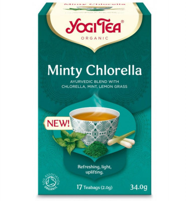 Ceai bio Menta si Chlorella, 17 pliculete x 2.0g (34.0g) Yogi Tea foto