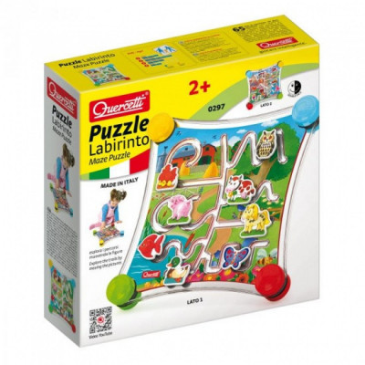Joc labirint cu 2 fete Puzzle Labirinto, Quercetti foto