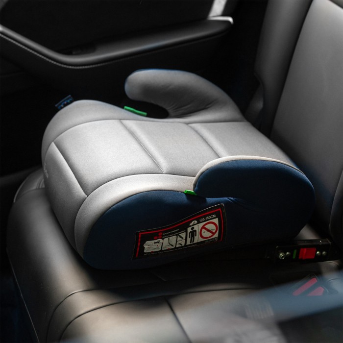 Inaltator auto Juju Jazzy Booster i-Size ISOFIX, Gri-Bleumarin