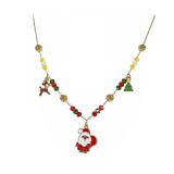 Colier Craciun metal multicolor marime reglabila III 42, 44,5 cm