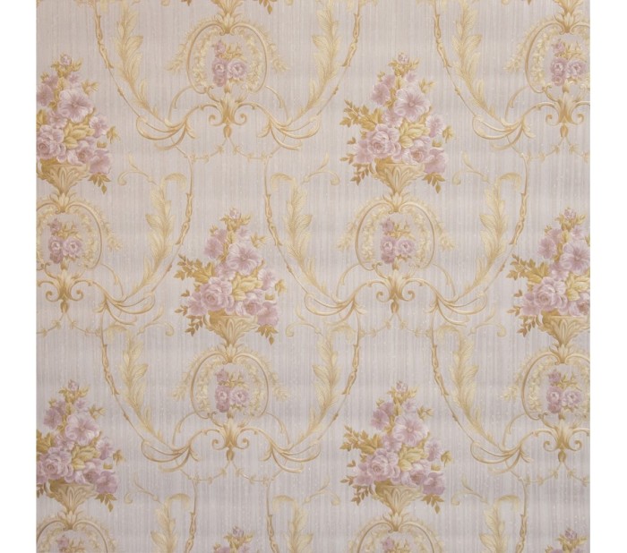 Tapet clasic, floral, gri, auriu, mov, elegant, Royal, 87545