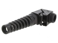 Garnitura etan?are unghi PG13,5 IP68 poliamida neagra foto
